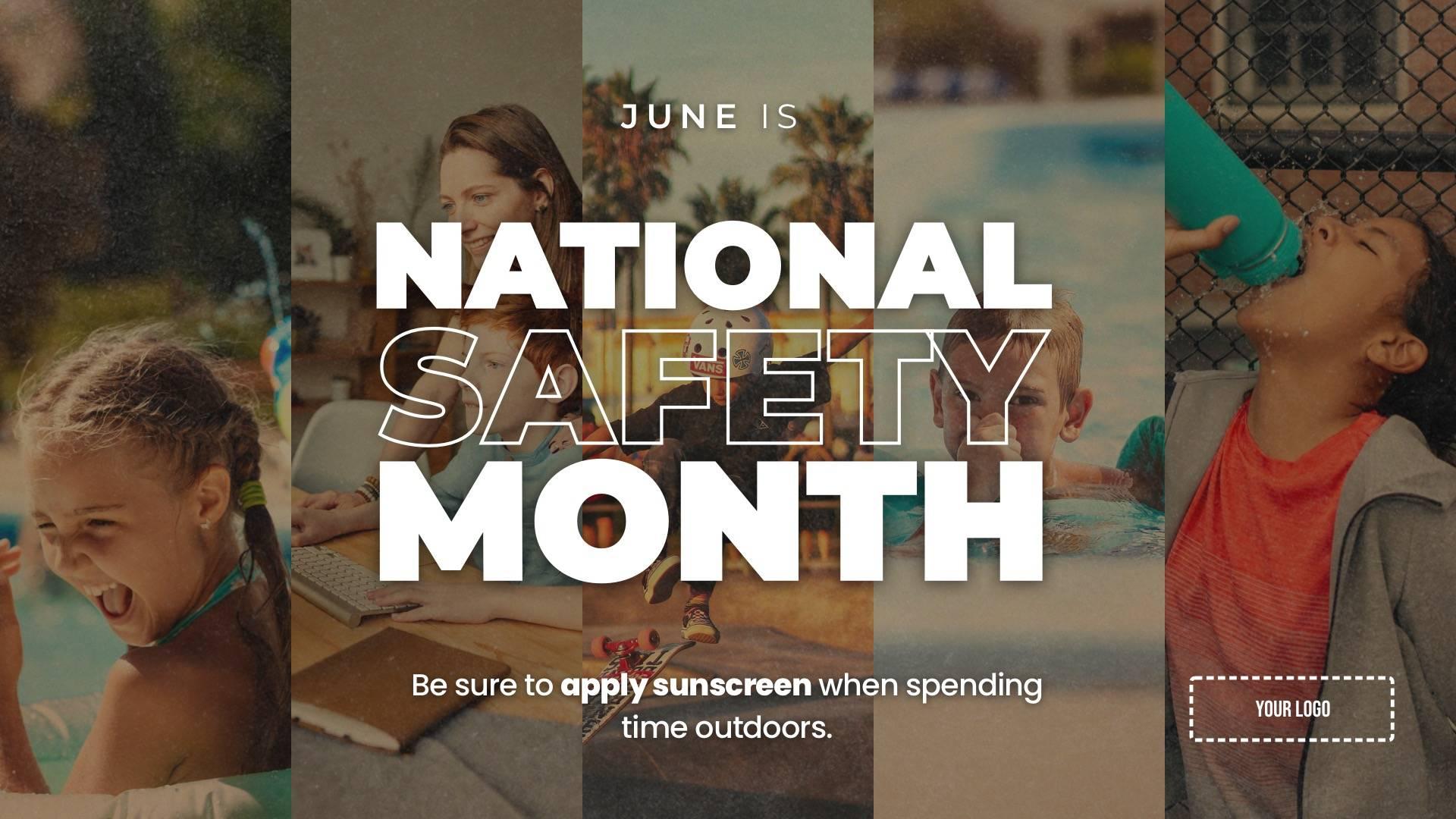 National Safety Month Digital Signage Template